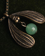 “Christian Dior” 90’s-00’s Antique gold botanical pendant necklace