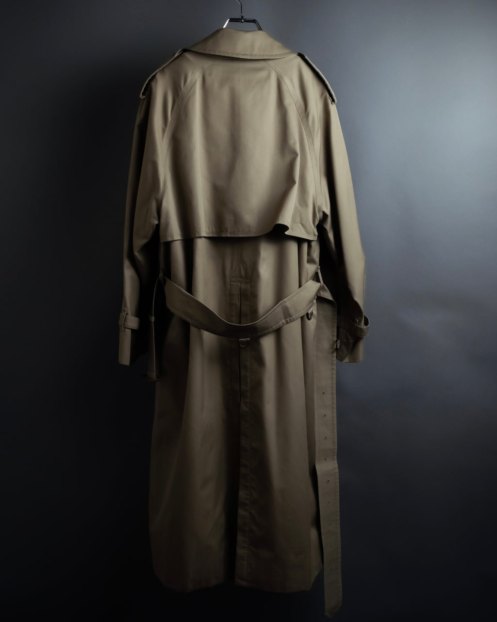 "BURBERRYS" Traditional detail double-breasted stand color trench coat