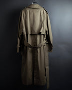 "BURBERRYS" Traditional detail double-breasted stand color trench coat