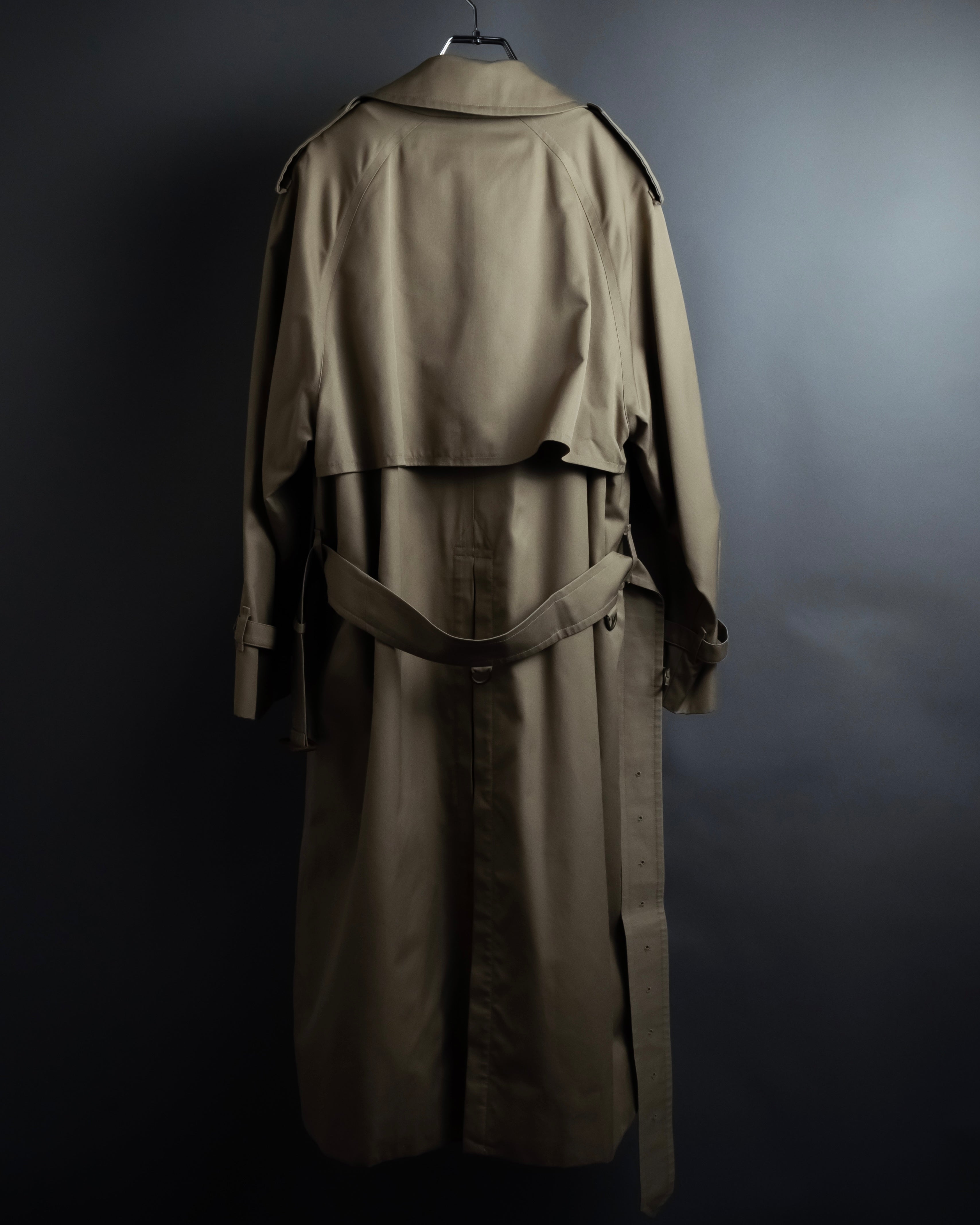 "BURBERRYS" Traditional detail double-breasted stand color trench coat