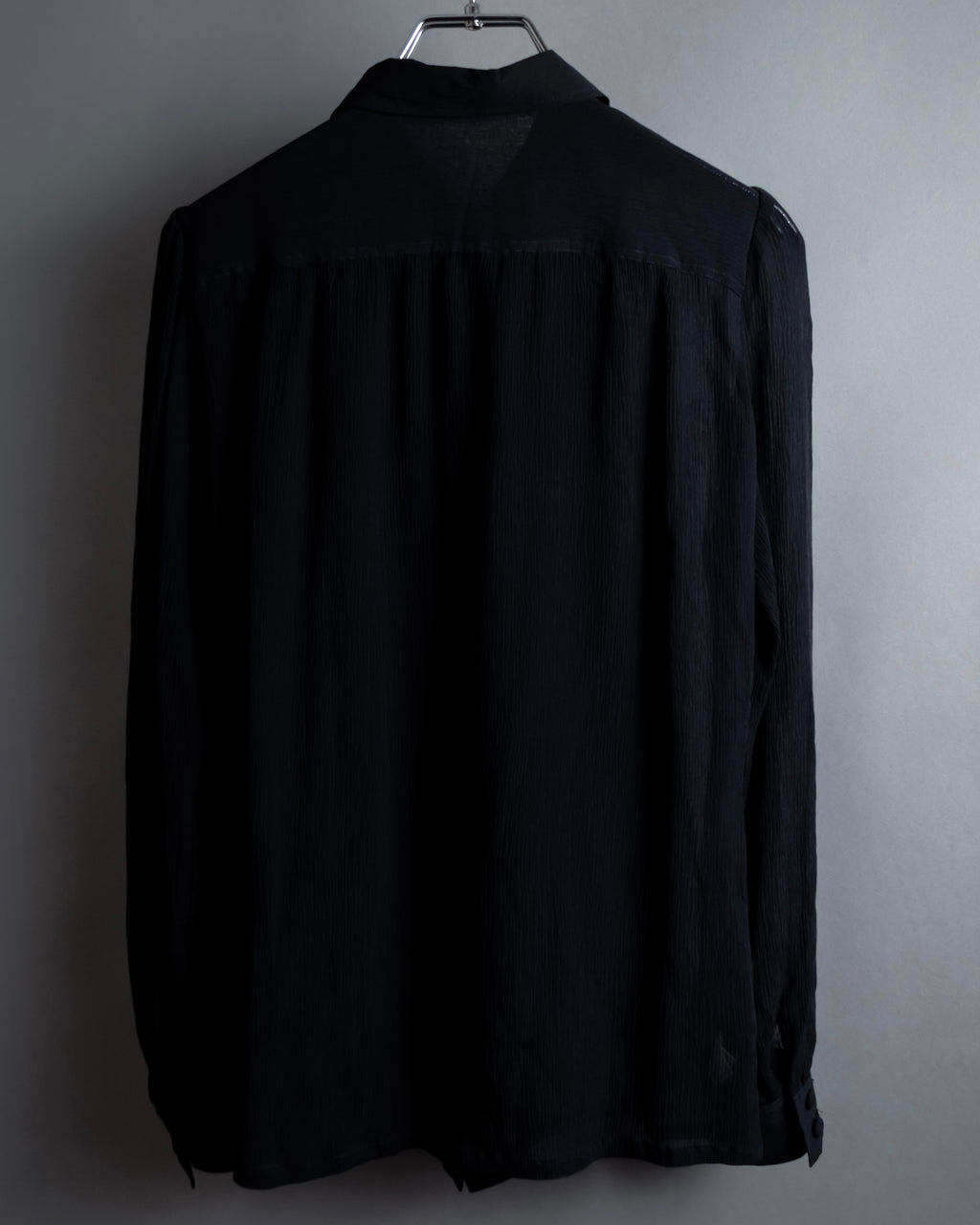 "Christian Dior PRETA PORTER" Compact gathered design crepe fabric blouse