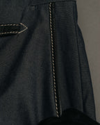 -SPECIAL- “HERMÈS” 1998-00’s Leather trimmed tailored trousers