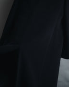 "GIORGIO ARMANI" 90’s Minimalist draped maxi long coat