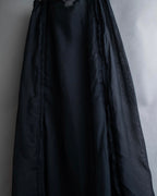"YOHJI YAMAMOTO" 1996SS Double zipper design sheer rayon flare skirt