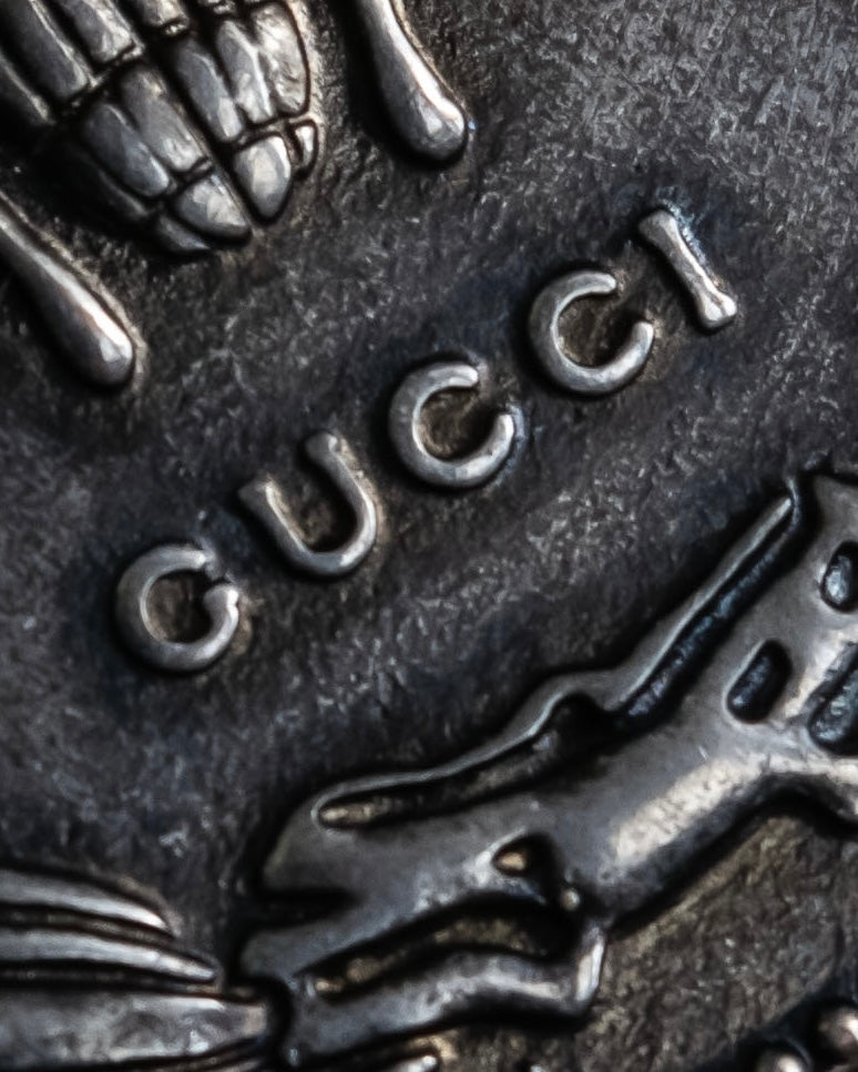 "GUCCI" Beaded design grosgrain ribbon