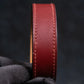 "HERMES" Margiela period burgundy leather bracelet