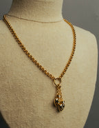 "Christian Dior" 80's-90's Romantic heart charm necklace