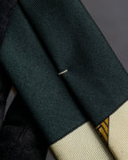 "HERMES" Horse harness motif silk neck tie