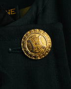 –SPECIAL– "CELINE" 80's Elegant belted double breasted long coat