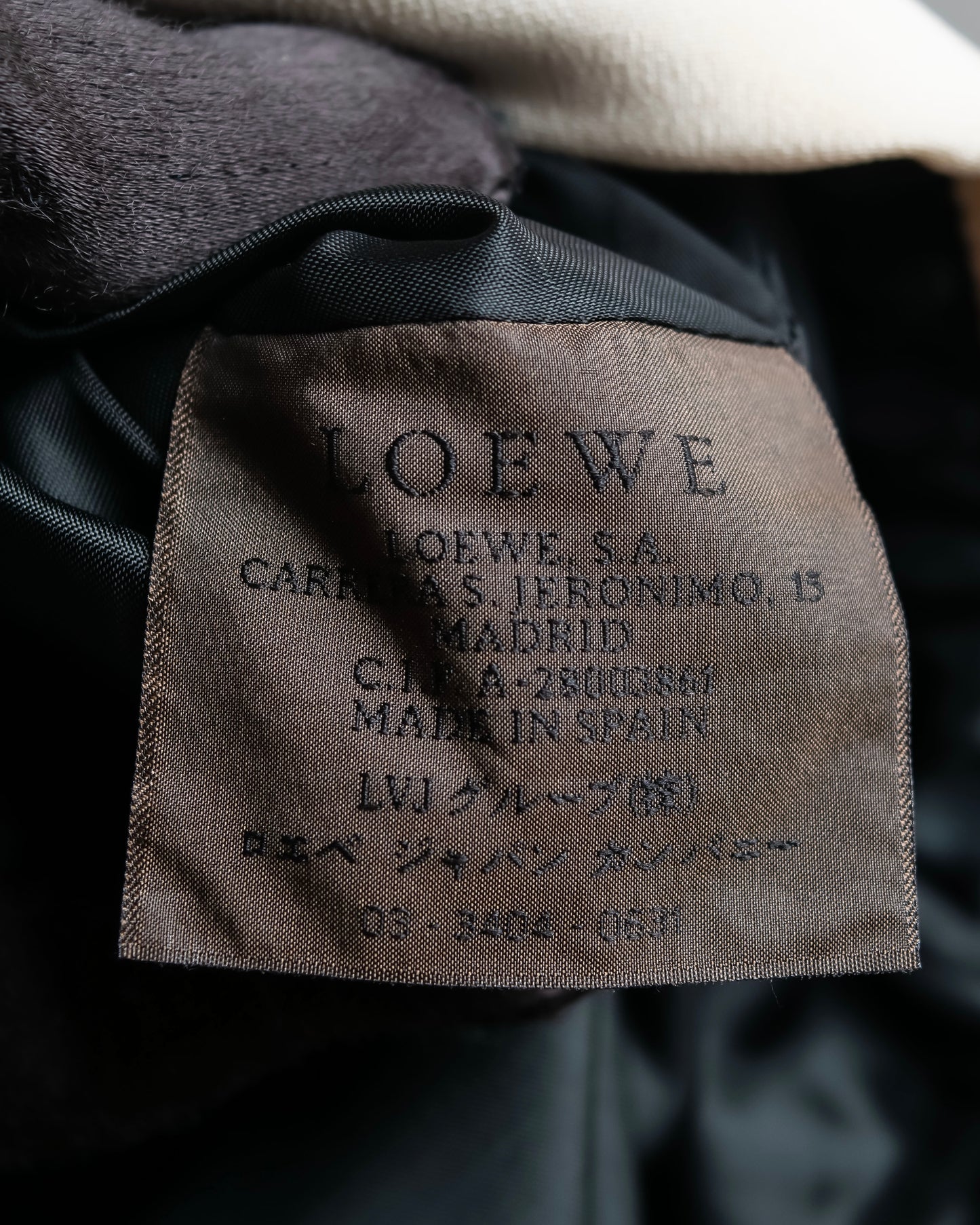 "LOEWE" Leather body bicolor unisex design camisole