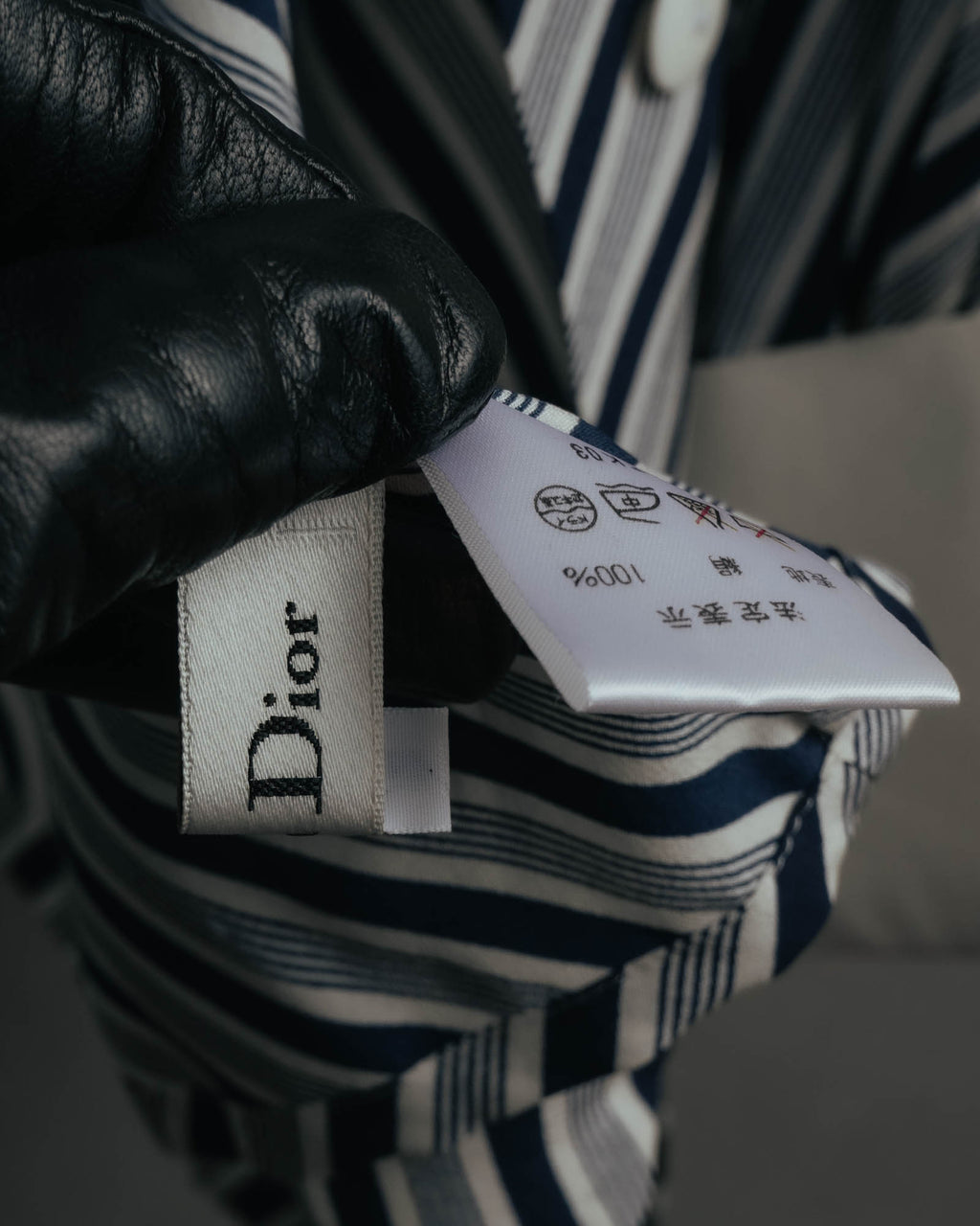 "Christian Dior" 80's-90's Striped silk blouse