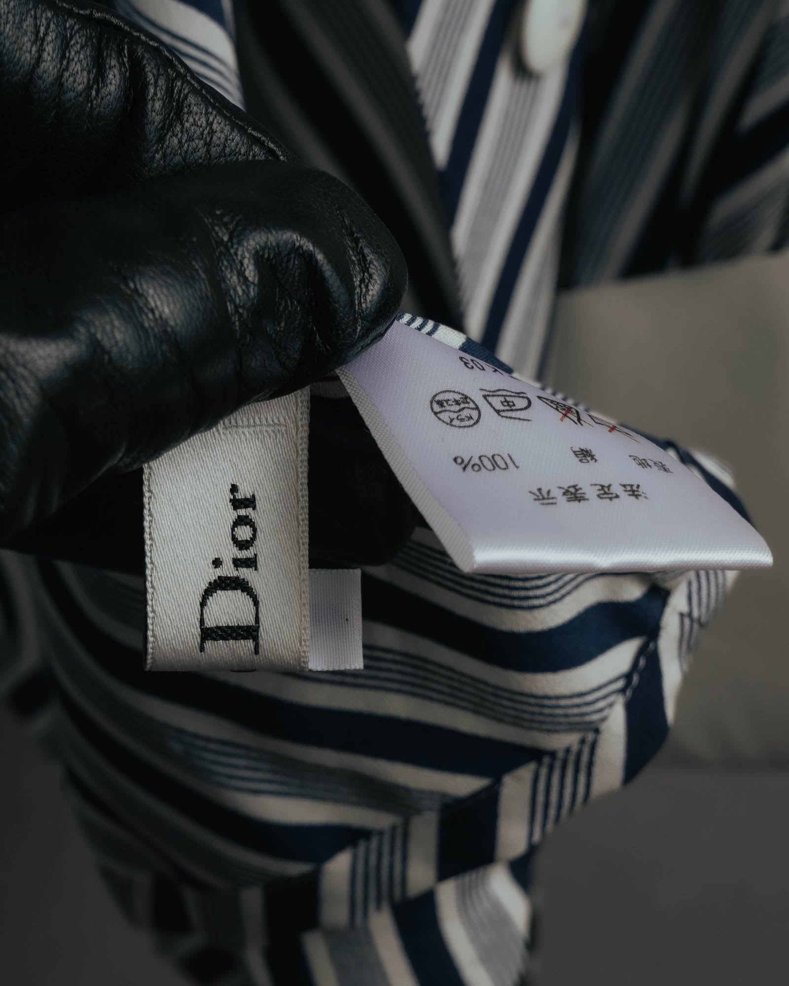 "Christian Dior" 80's-90's Striped silk blouse
