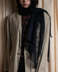 "CHANEL" Coco Mark scattered sheer large scarf