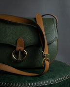 "Christian Dior" 80’s-90’s equestrian grain leather shoulder bag