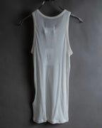 "MAISON MARGIELA" Stitch design net sheer tank top