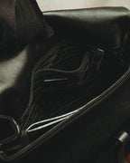 “PRADA” 90’s-00’s Nylon and leather flap messenger bag
