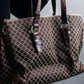 "CELINE" Macadam pattern crocodile switching one handle bag