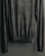"PRADA" 90's-00's Minimal cotton zip cardigan