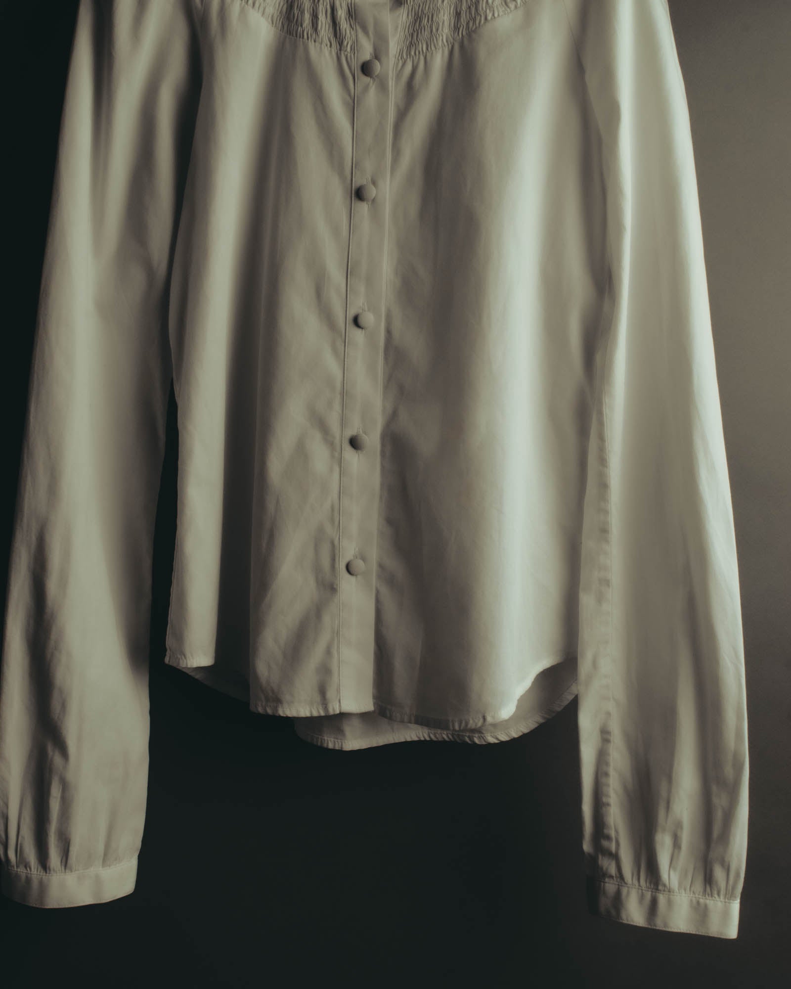"Véronique Branquinho" 90's-00's Delicately smocked cotton blouse