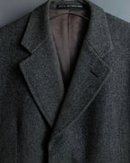 "Burberrys" diagonal striped pure new wool long coat