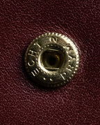 "Cartier" Les Must de Cartier bordeaux color leather wallet