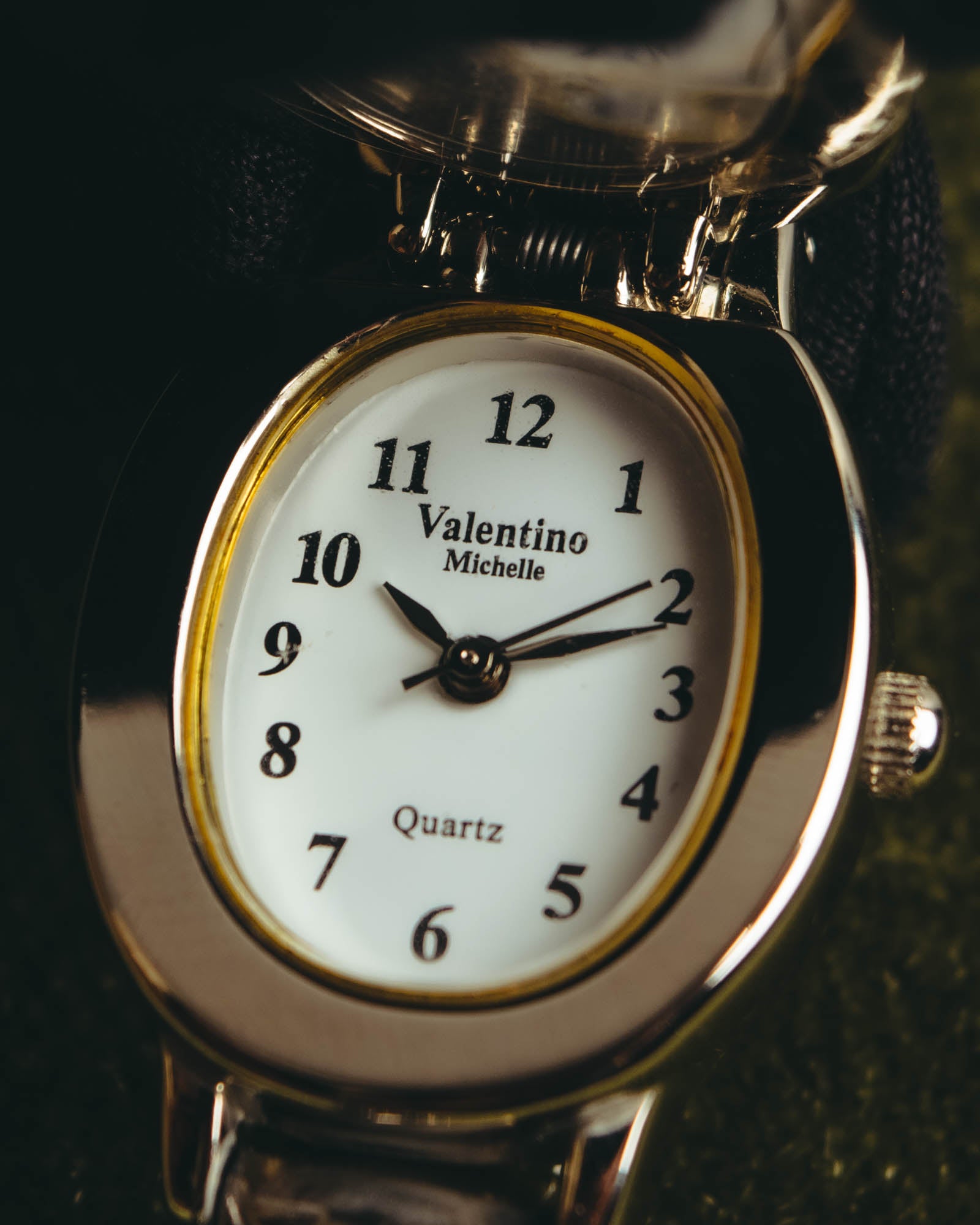 "Valentino Michelle" Vintage cameo secret quartz bracelet watch