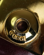 "GUCCI" Aristocratic crest charm suede shoulder bag