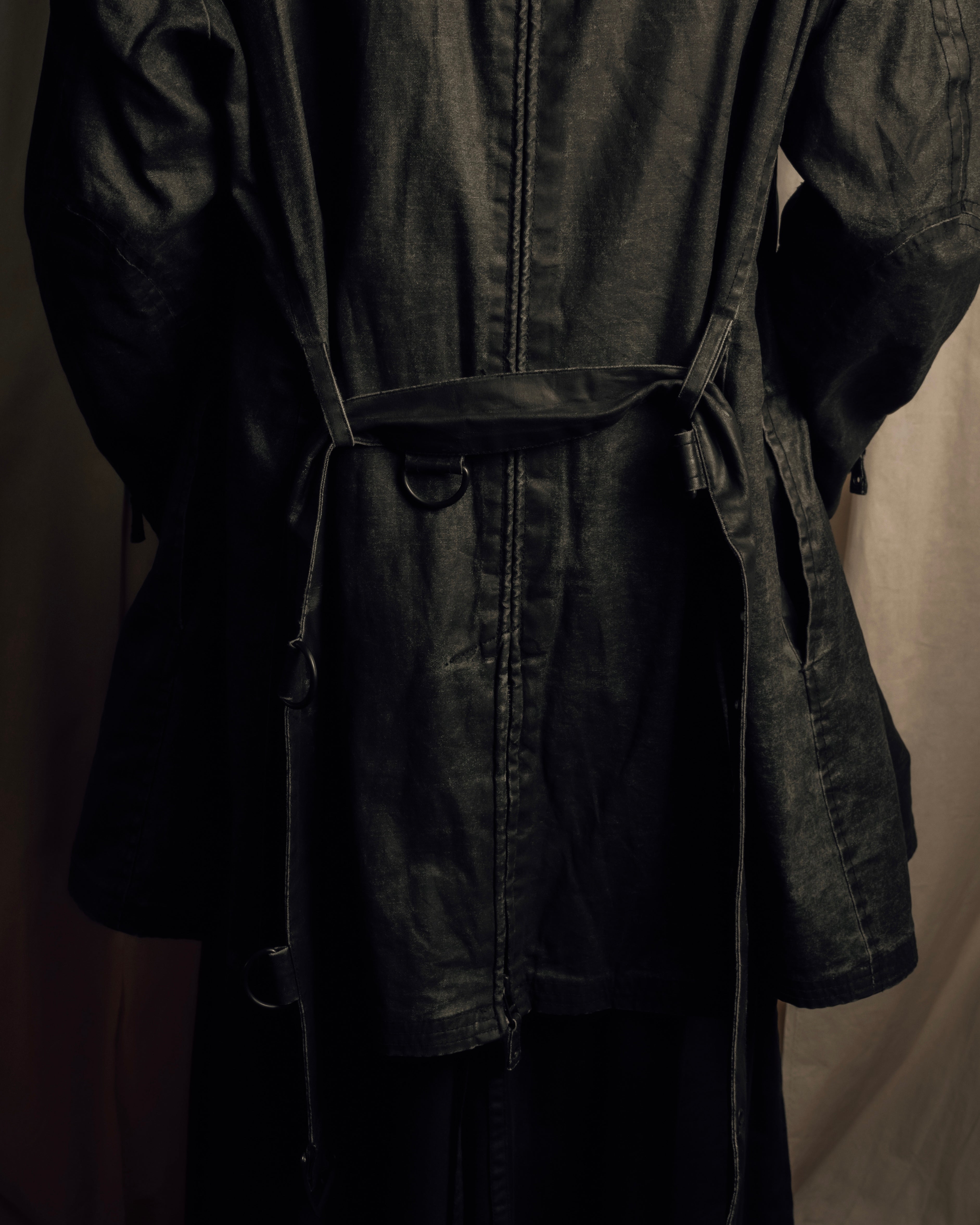 "JEAN PAUL GAULTIER" Firm finish double-zip belted mid-length coat