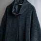 "Vintage fine ribbed knit stand-up collar jacket"