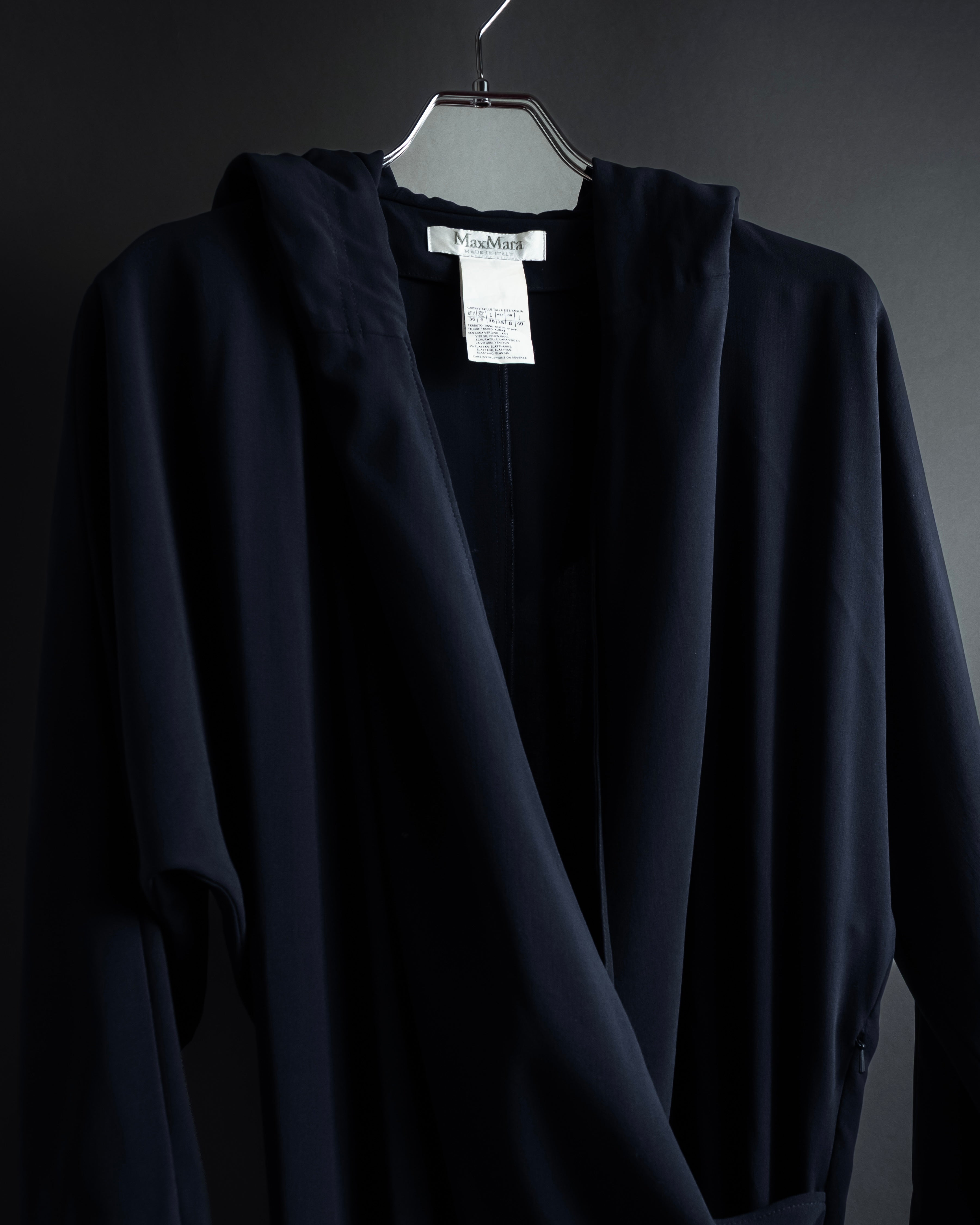 "Max Mara" Draping design hooded coat