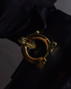 "Salvatore Ferragamo" Architectural trapezoid shape gancini leather shoulder bag