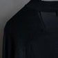 "BALENCIAGA" Silk cashmere gold button short V neck cardigan