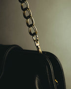 “SAN HIDEAKI MIHARA” 2000’s-2010’s black leather chain shoulder bag