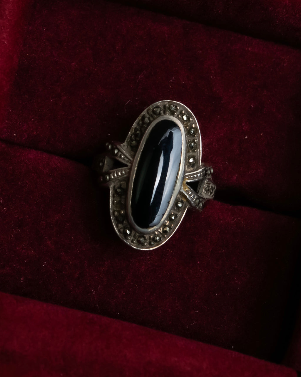 "GEORG JENSEN" Silver925 Onyx motif ring