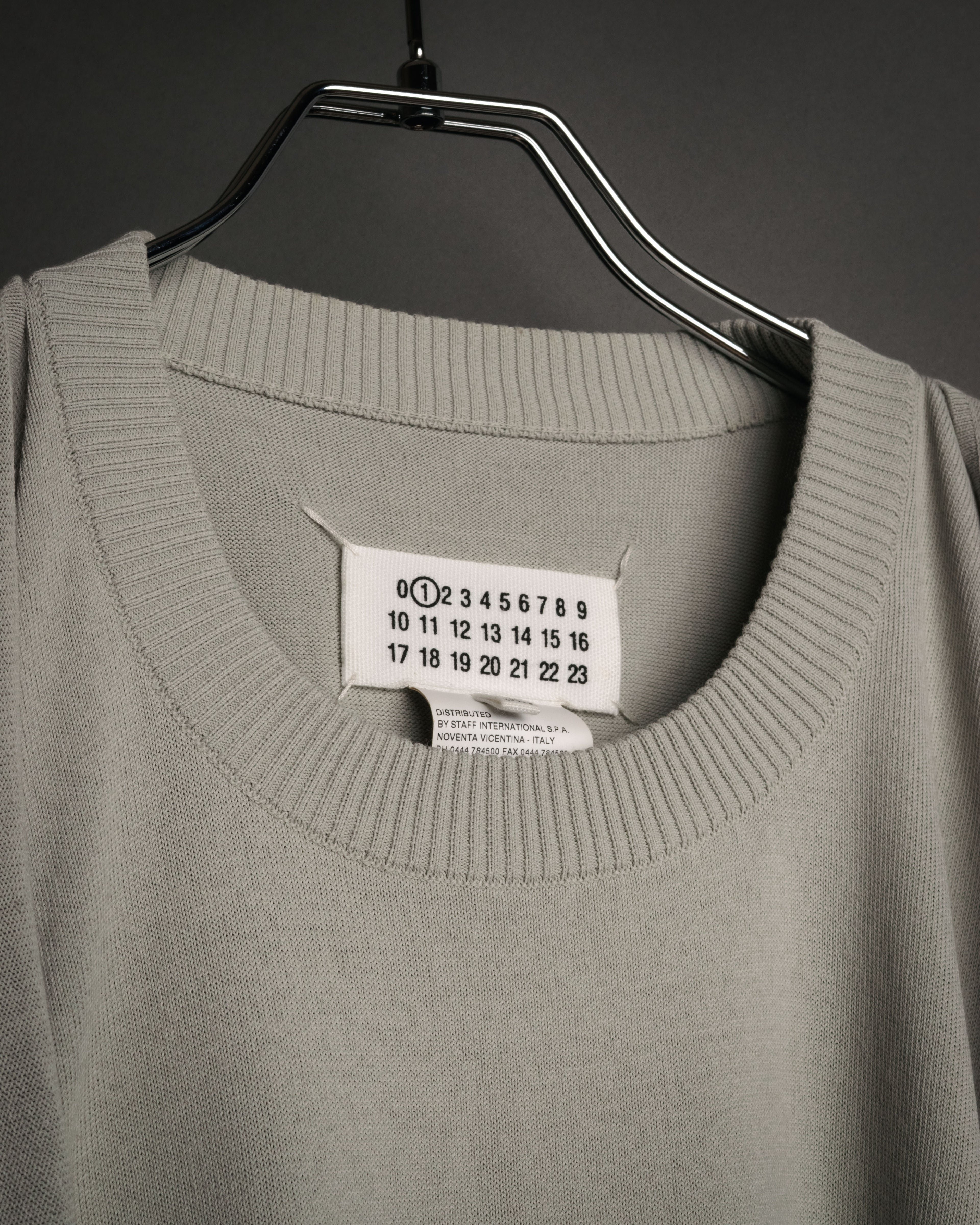 “Maison Margiela” 2015SS deconstructed cape knit top
