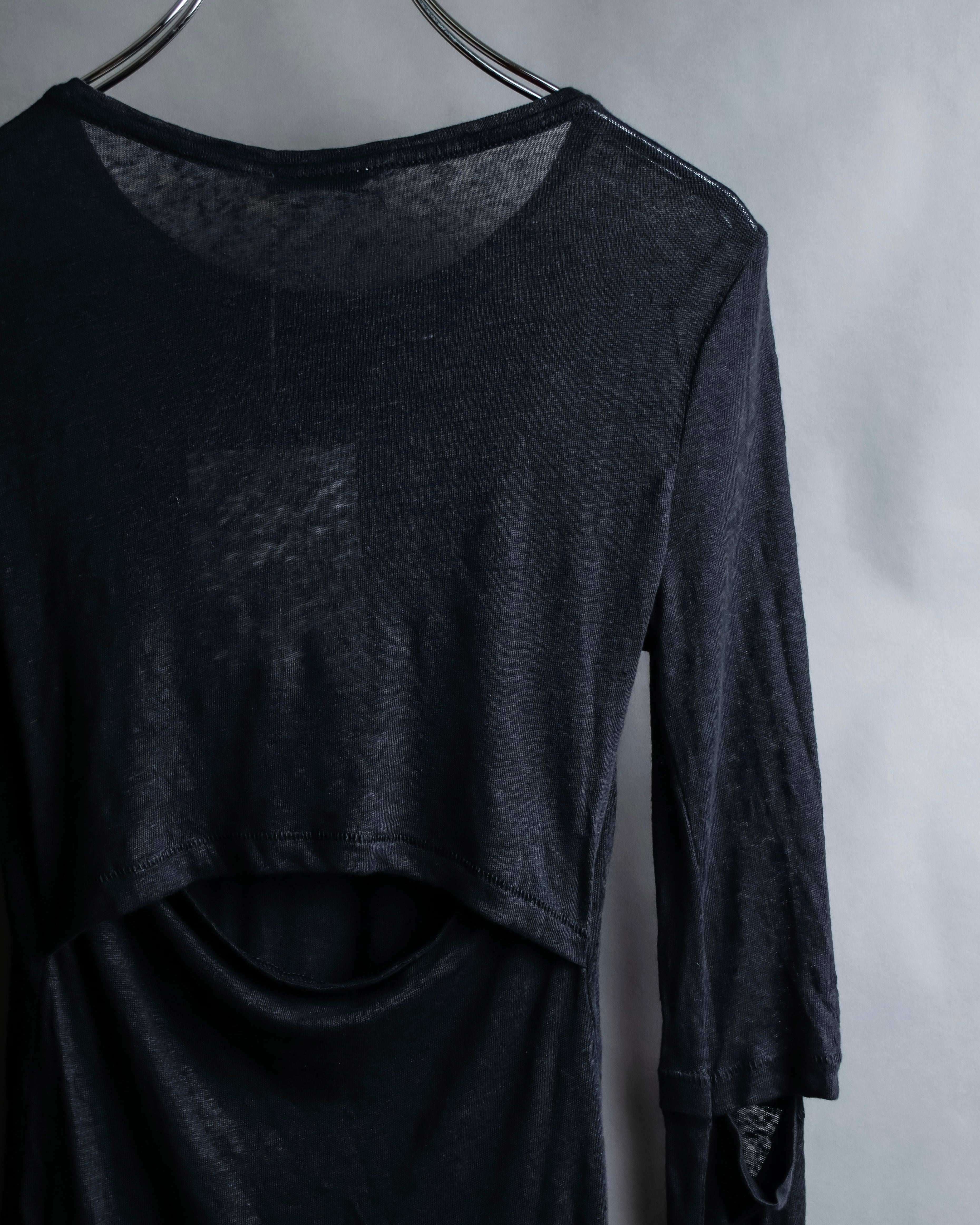 "Acne" Back＆sleeve cutting slit design pullover