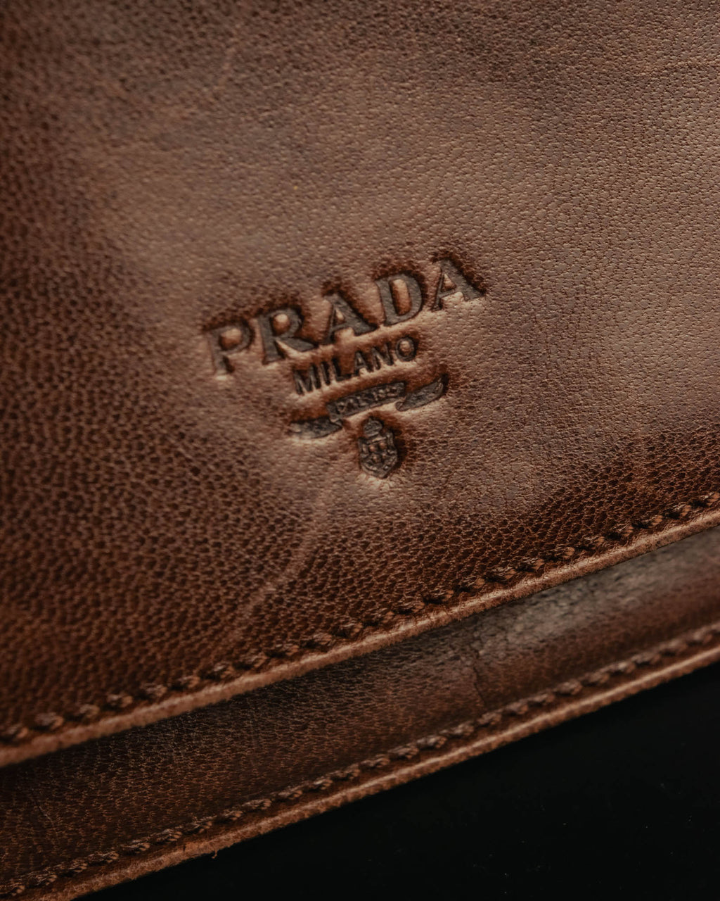 “PRADA” 2000’s Minimal leather shoulder bag