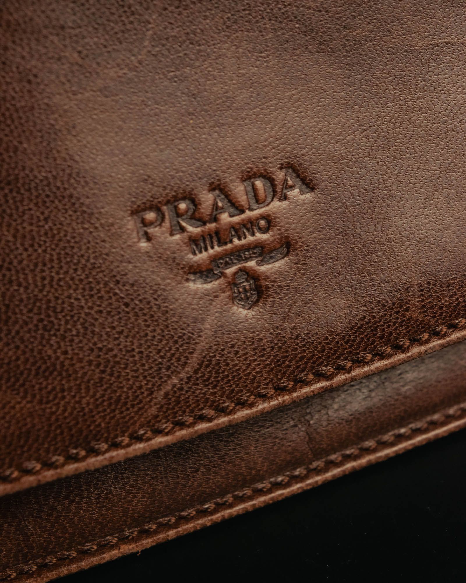 “PRADA” 2000’s Minimal leather shoulder bag