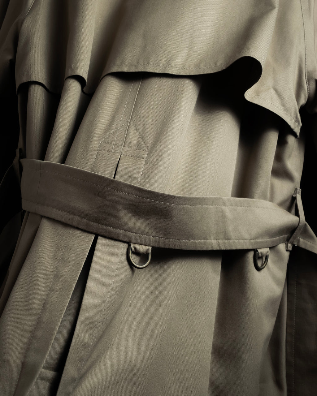 "BURBERRYS" Traditional detail double-breasted stand color trench coat