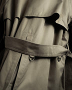 "BURBERRYS" Traditional detail double-breasted stand color trench coat