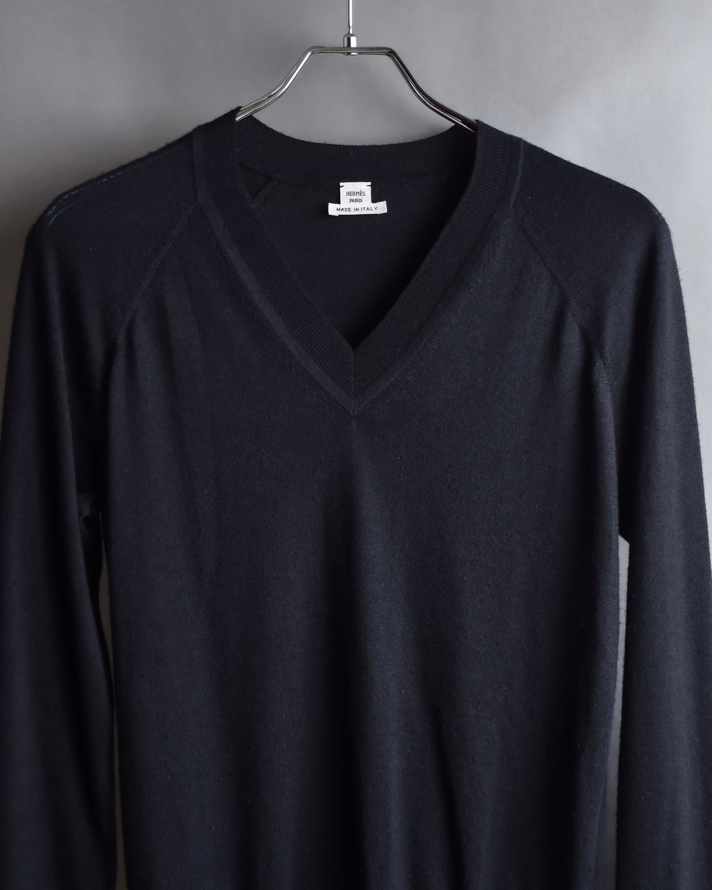 "HERMES" Cashmere silk blend V-neck knit