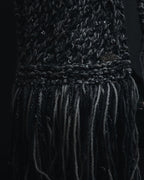 "CHANEL" 2005AW fantasy yarn embellished fringe scarf
