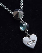 "GUCCI" Heart motif silver necklace