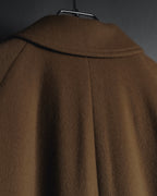 "BURBERRYS" 80’s-90’s Fly-front wool cashmere coat