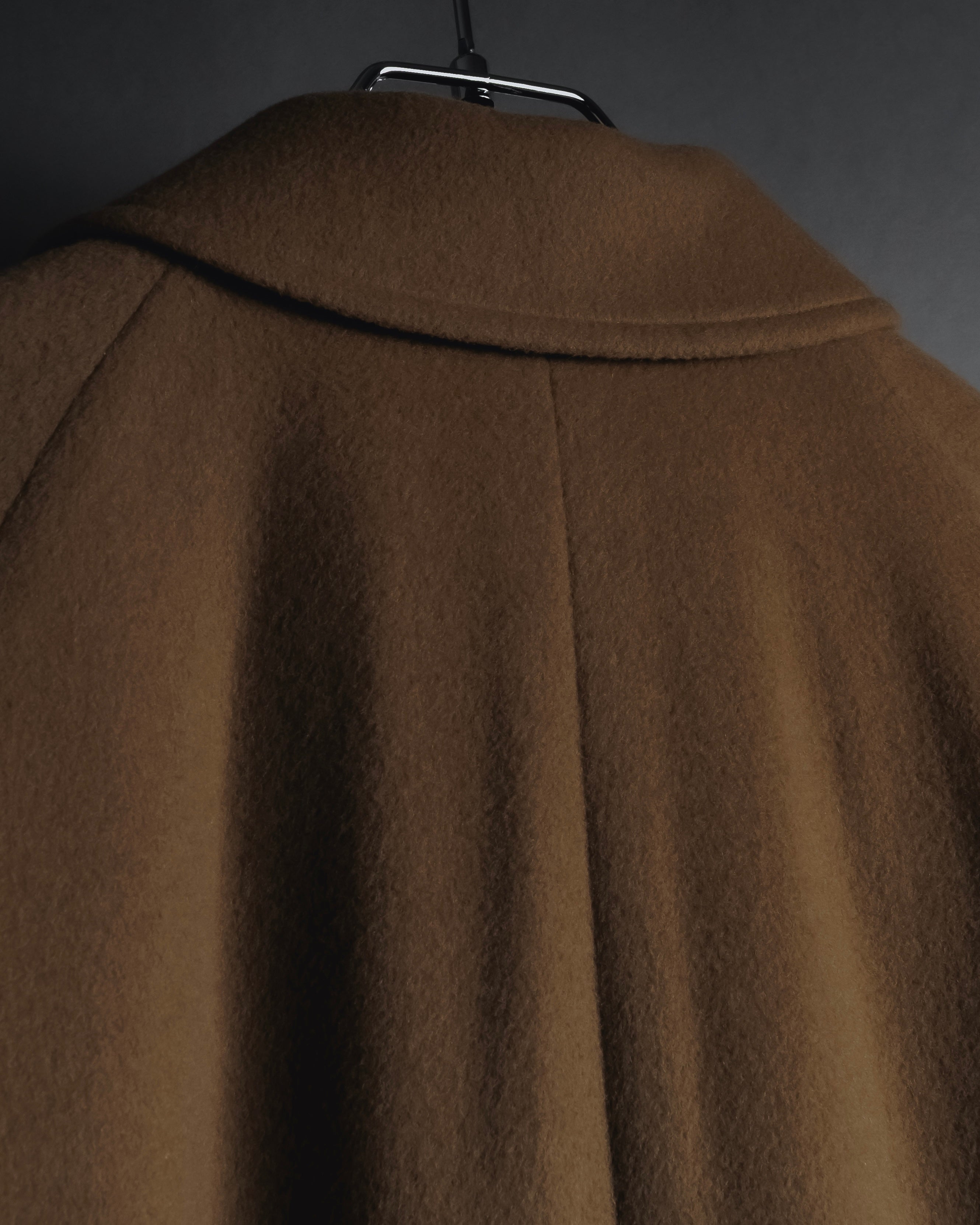 "BURBERRYS" 80’s-90’s Fly-front wool cashmere coat