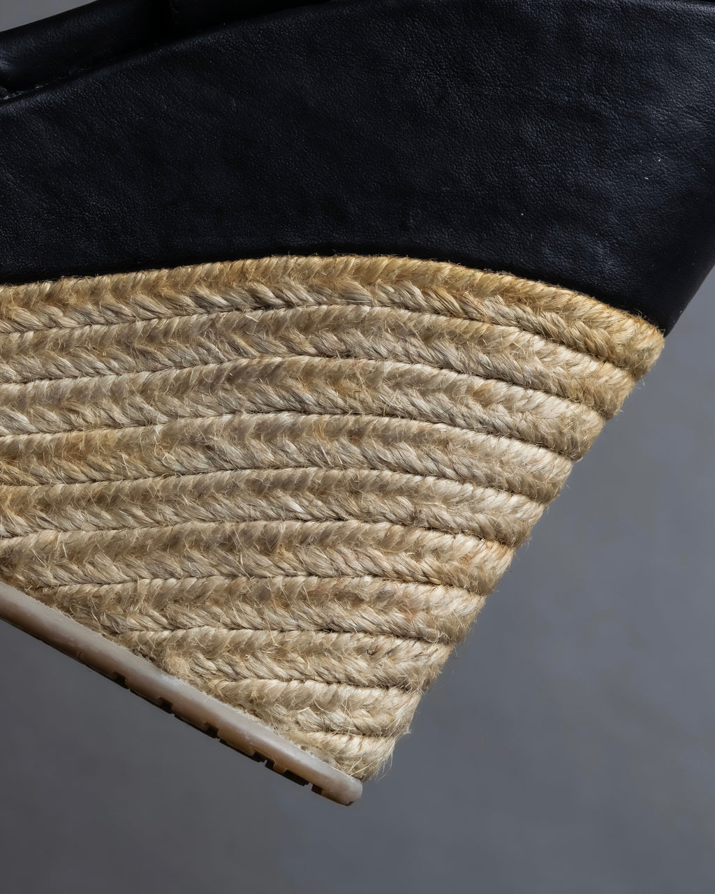 "Jimmy Choo" Leather combination wedge sole heel sandals