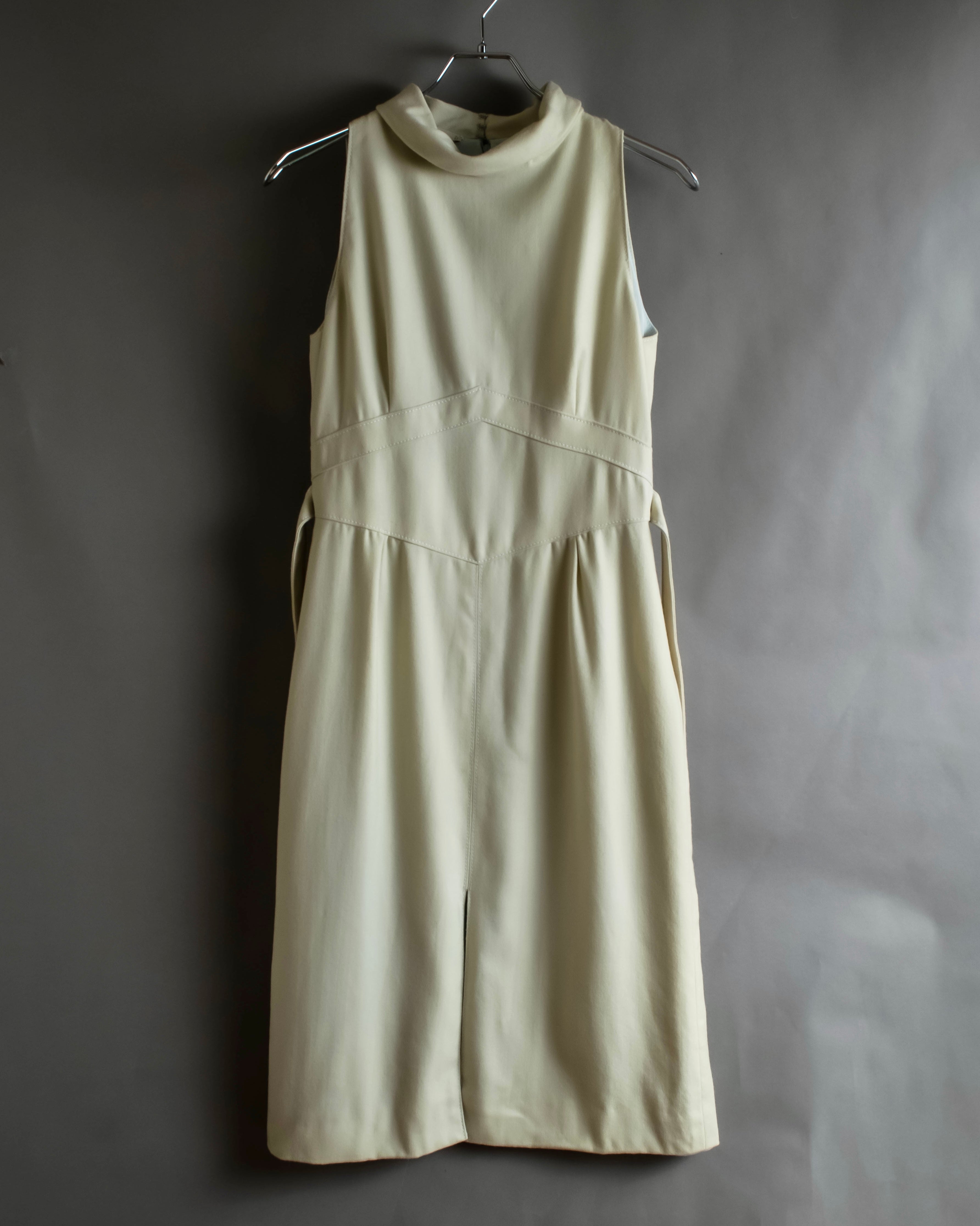 "VALENTINO" Belted design sleeveless long dress