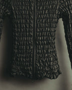 "ARMANI COLLEZIONI" 00's-10's Sculptural ruched zip-up jacket