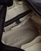 "GUCCI" GG pattern canvas leather combination boston bag