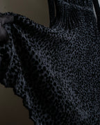 "EMPORIO ARMANI" Velvet dot beautiful pleated dress